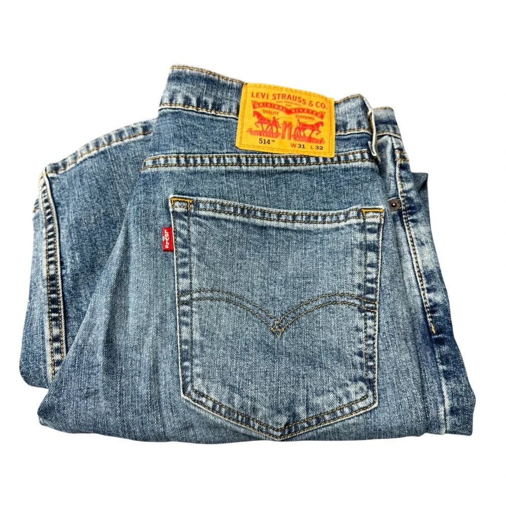 Levi's 514 Jeans Mens 31x32 ACTUAL Straight Fit Blue Denim Classic